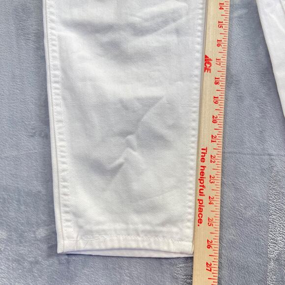 Vintage Lee Women's Tapered Jeans Size 11 White - Picture 7 of 9